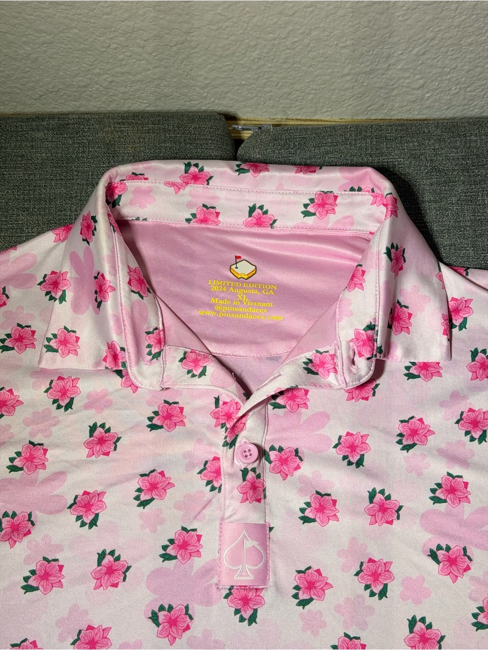 Pink Floral Men's Performance Polo